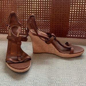 Burberry
Beige Nova Check Canvas Espadrille Wedge